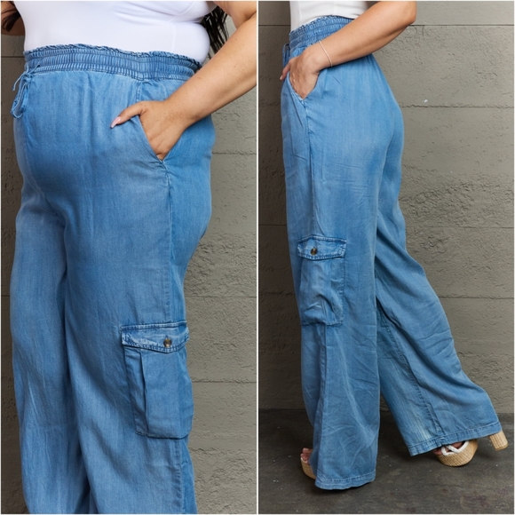 Denim Cargo Pants - Picture 3 of 14